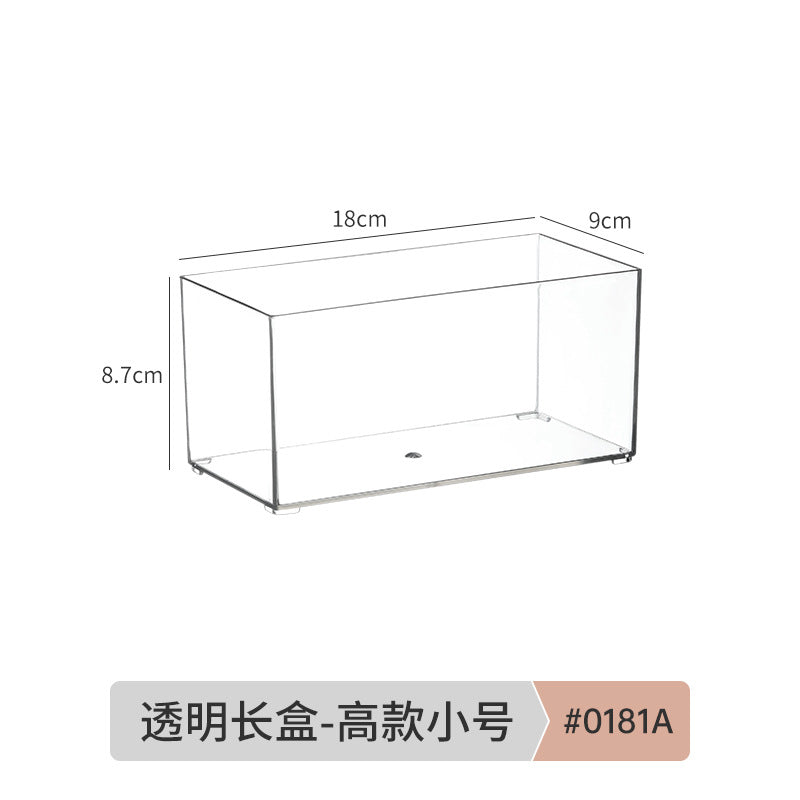 Enlarge 40cm Long Transparent Box Narrow Long Square Storage Box 15cm Wide Water-tight Drawer Finishing