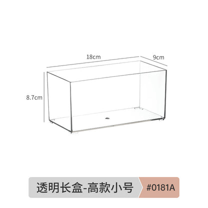 Enlarge 40cm Long Transparent Box Narrow Long Square Storage Box 15cm Wide Water-tight Drawer Finishing
