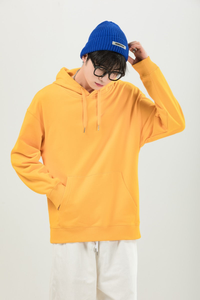 Hooded Sweater | Non-Deformable Pure Cotton Sweater Xinjiang Cotton Shoulder Pullover Autumn and Winter Solid Color ins Street Tide Hoodie