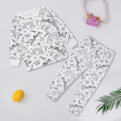 Foreign Trade Independent Stand Pull-Up Cotton Girls Sketch Coloring Comfortable Kidsren's Set Fun DIY Hand-Painted Class a Graffiti