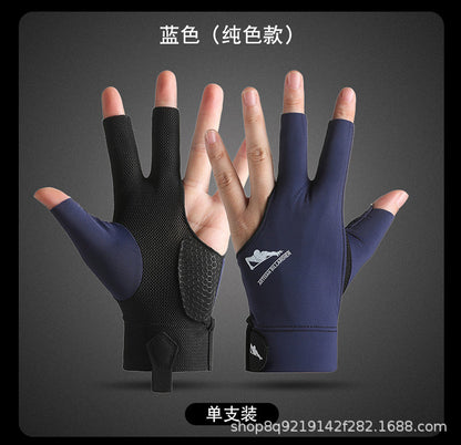 Billiards Gloves, Snooker Table Tennis Gloves, Breathable, Quick-Drying, Wear-Resistant, Comfortable, Non-Slip, Fingerless, Lightweight, Xinji Sun Protection Gloves