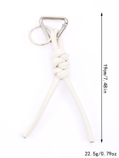 New triangle key chain PU hand-woven diamond key ring bag pendant key chain