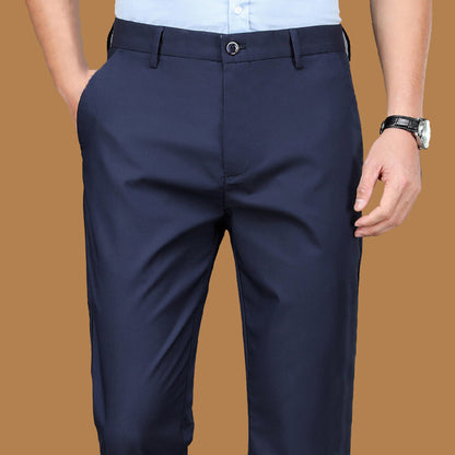 Wholesale Casual Pants Men's Western Pants Trousers Men's Thin Stretch Slim-Fit Pants Non-Ironing Business Dress Pants Trendy
