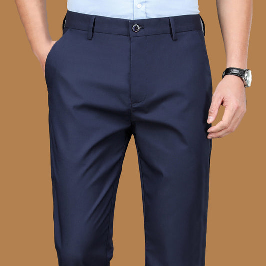 Wholesale Casual Pants Men's Western Pants Trousers Men's Thin Stretch Slim-Fit Pants Non-Ironing Business Dress Pants Trendy by PDG ibma