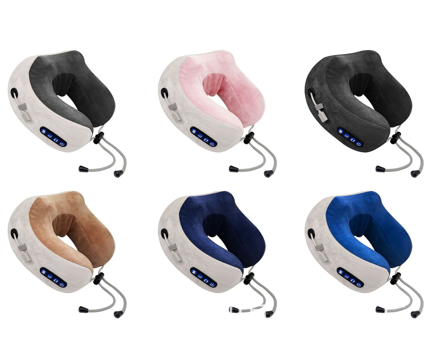 Household Massage U-shaped Pillow Memory Foam Portable Car Travel Electric Neck Cervical Massager U-shaped Massage Pillow