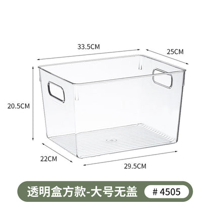 Multi-size Transparent Refrigerator Storage Box Snacks and Sundries Storage Box Cosmetic Finishing Multifunctional Transparent Superposable