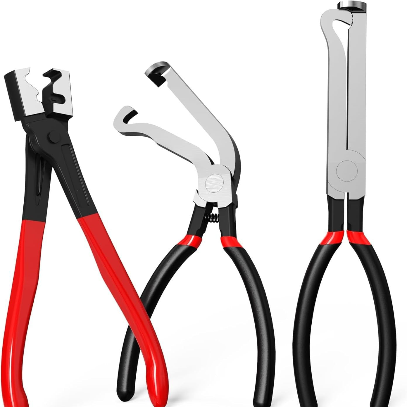 Red and black elbow 60 degree power-off pliers bolt pliers multi-purpose pliers car oil pipe separation harness pliers cross-border pliers