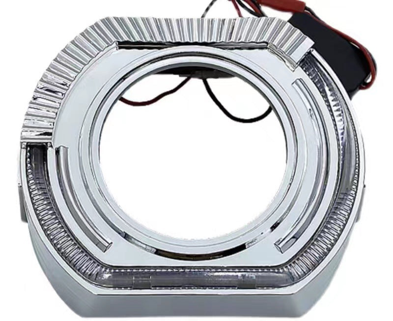 3.0 inch 2.5 inch lens decorative cover square angel eye integrated cover sports LED aperture hood