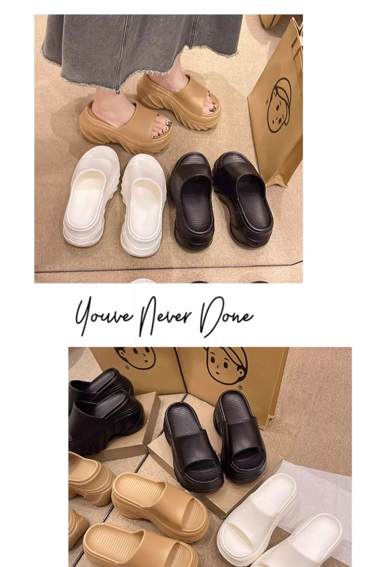 9CM height-increasing thick-soled slippers women's summer sandals EVA high-end non-slip non-smelly feet home wear wholesale