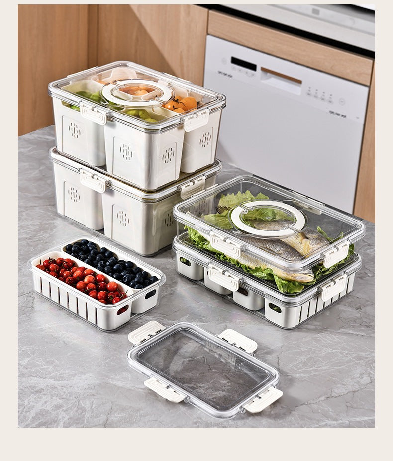 Fresh-Keeping Box Plastic Storage Thickeneded Refrigerator Dust-Proof Finishing Household Artifact Special Kitchen New Plastic Box