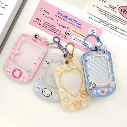 Original cute mobile phone puppy 1 inch ID photo magnetic card set card brick goo card goo plate acrylic hard card set