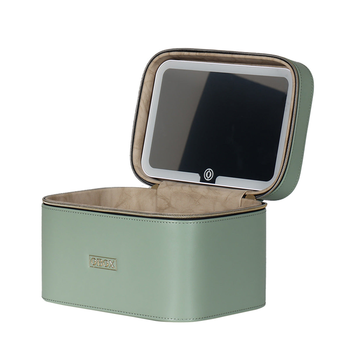Cross-Border Led Mirror Travel Makeup Bag, Makeup Mirror, Cosmetics Portable Large-Capacity Makeup Case, Hand-Held Beauty Bag