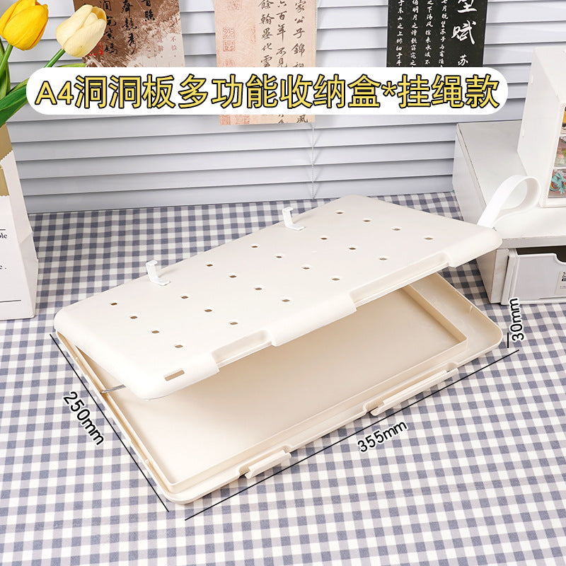 Plastic board folder file box copy writing board storage box A4 data box PP transparent office supplies finishing box