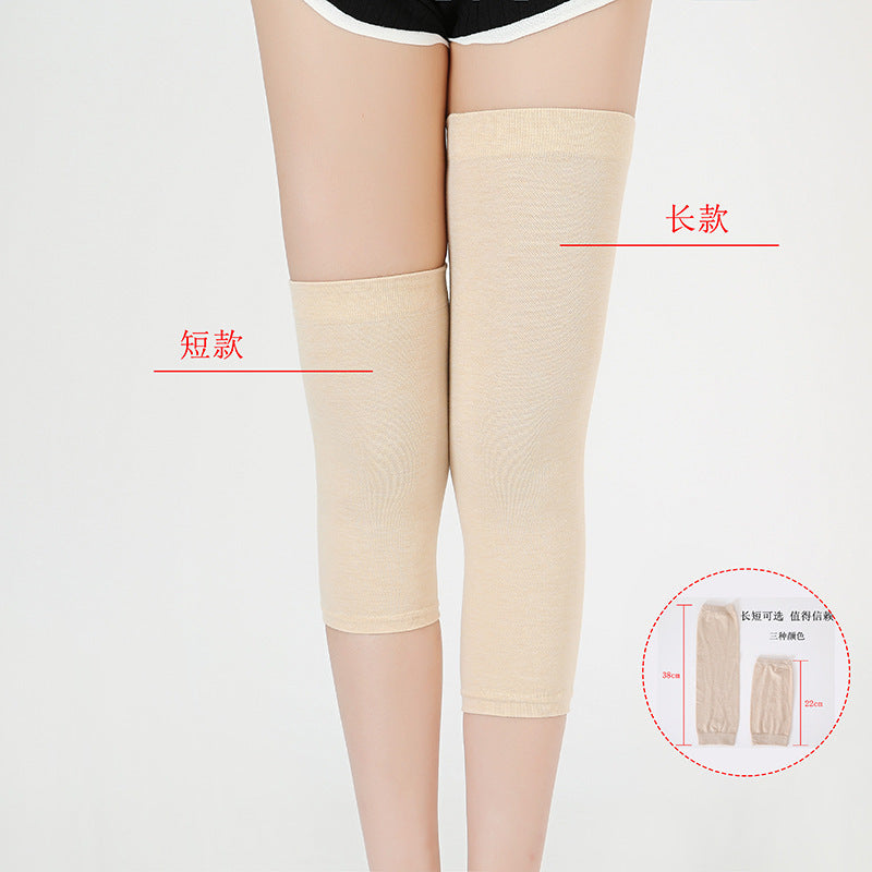 Men's and Women's Air-conditioned Room Warm Knee Cover Joint Sports Leg Cover Thin Pure Cotton Breathable Knee Pad