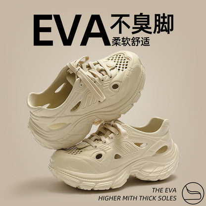 Thick-Soled Clogs for Women, Summer Sports and Leisure 2025 New Internet Celebrity Fashion Non-Slip Toe-Cap Sandals