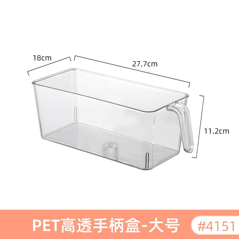 Multi-size Transparent Refrigerator Storage Box Snacks and Sundries Storage Box Cosmetic Finishing Multifunctional Transparent Superposable