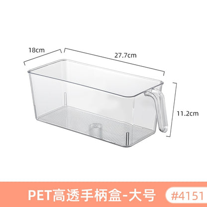 Multi-size Transparent Refrigerator Storage Box Snacks and Sundries Storage Box Cosmetic Finishing Multifunctional Transparent Superposable