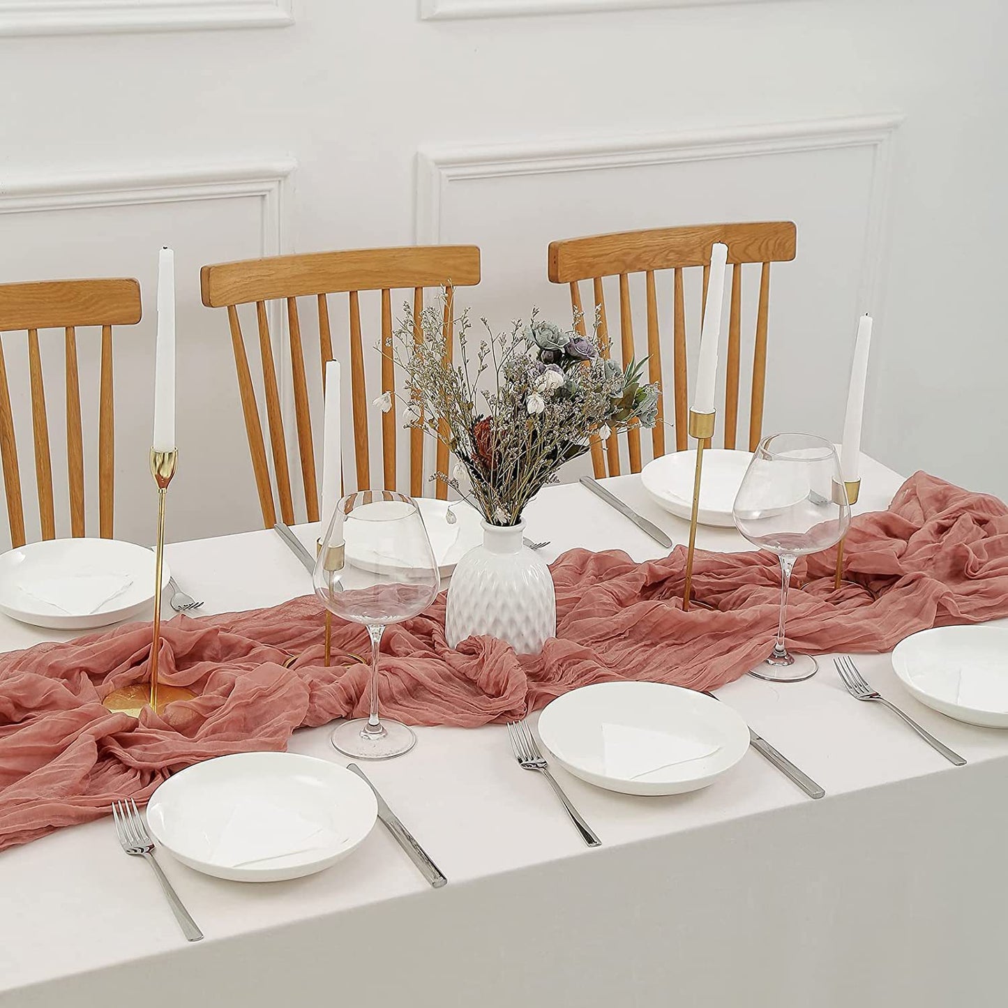 Bali Crepe Table Flag Foreign Trade Western Tablecloth Light Luxury High-End Wedding Party Decoration Pleated Table Flag Wholesale