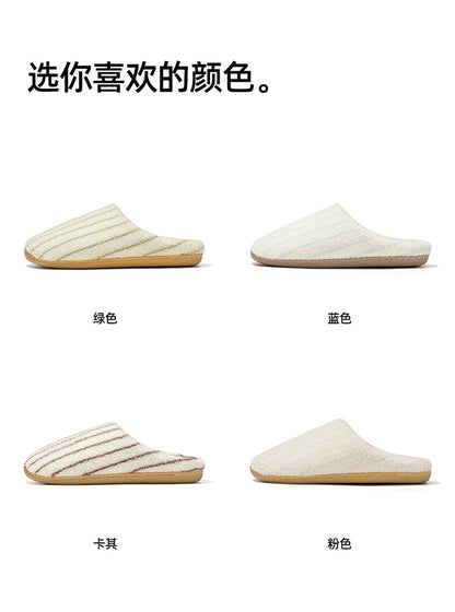 Cotton Slippers for Women Autumn and Winter 2025 New Indoor Home Silent Soft Bottom Non-Slip Floor Slippers for Men Winter