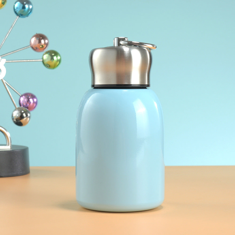 Cross-Border Mini 316 Stainless Steel Chubby Thermos Cup with Ring Flap Pocket Pants Cup Vacuum Double-Layer Portable Cup