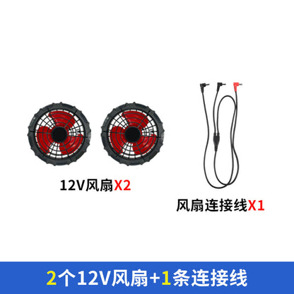 Cross-Border Cooling Air-Conditioning Clothing with Reflective Strips and Fan Cooling Clothing for Men and Women Labor Protection Summer Outdoor Work Clothes