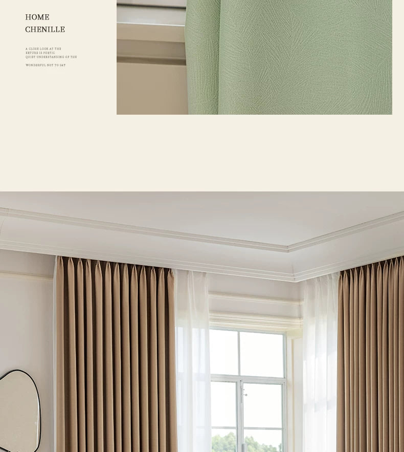 2026 New Summer Blackout Curtain Fabric, Sunshade and Heat Insulation for Living Room and Bedroom, Simple Modern Blackout Curtain Finished Product