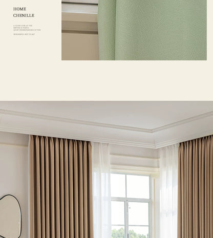 2026 New Summer Blackout Curtain Fabric, Sunshade and Heat Insulation for Living Room and Bedroom, Simple Modern Blackout Curtain Finished Product