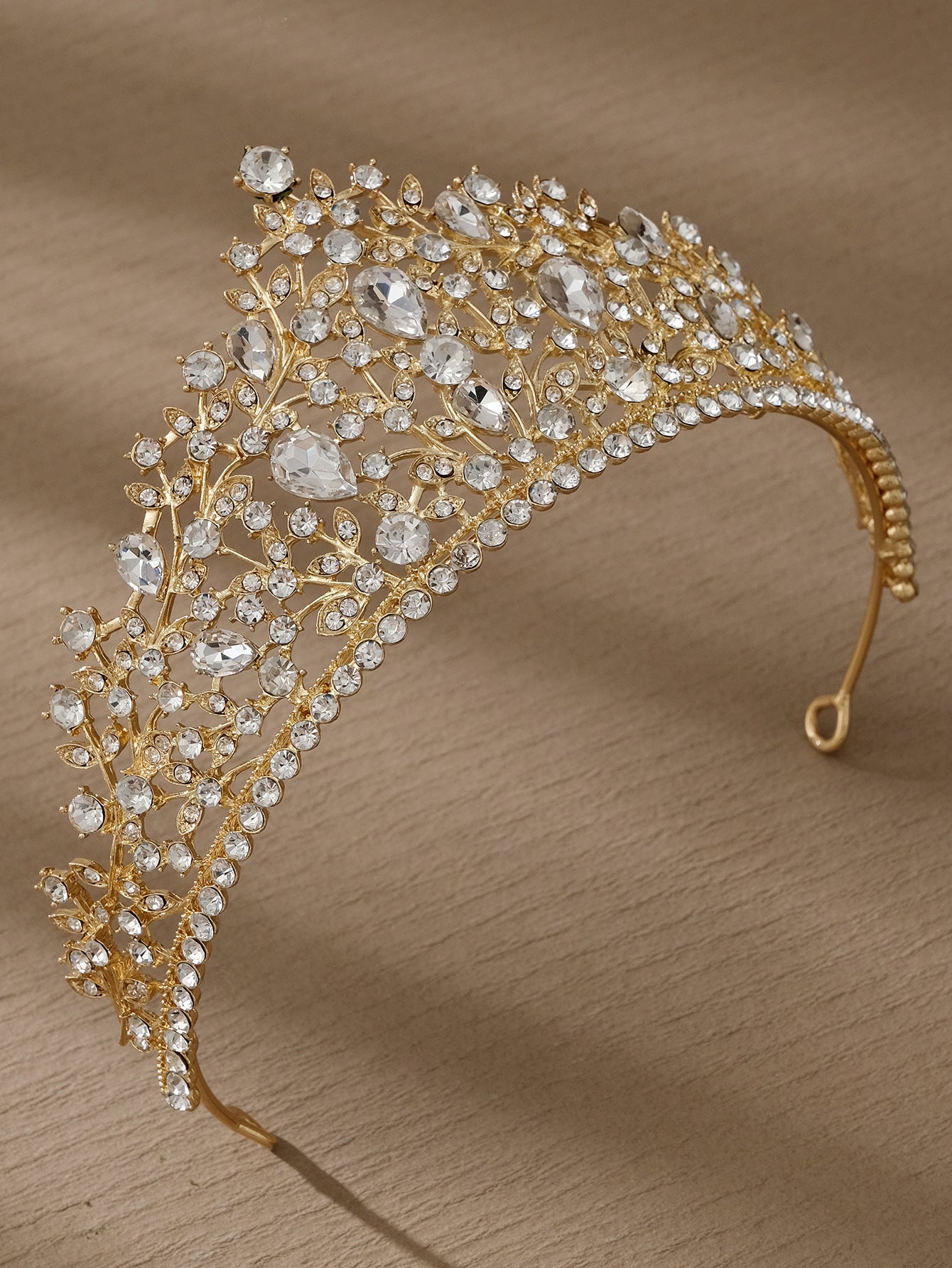 European and American All-match Bride Wedding Hair Accessories Light Luxury Full Diamond Birthday Party Crown Baroque Vintage Rhinestone Crown