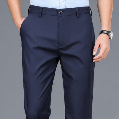 Wholesale Casual Pants Men's Western Pants Trousers Men's Thin Stretch Slim-Fit Pants Non-Ironing Business Dress Pants Trendy
