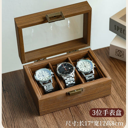 2025 New Leather Watch Box Storage Box with Lock Home Watch Organizer Display Box Mechanical Watch Jewelry Box