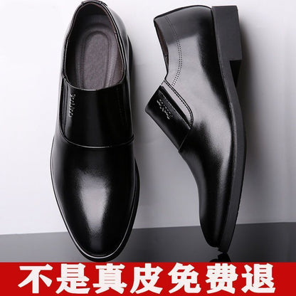 [100 full cowhide] leather shoes men's business formal men's leather shoes casual slip-proof soft bottom men's shoes for work