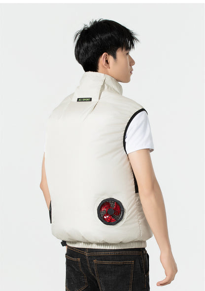 New sleeveless fan clothing air conditioning clothing summer outdoor heatstroke cooling clothes with fan Japan and South Korea cross-border wholesale