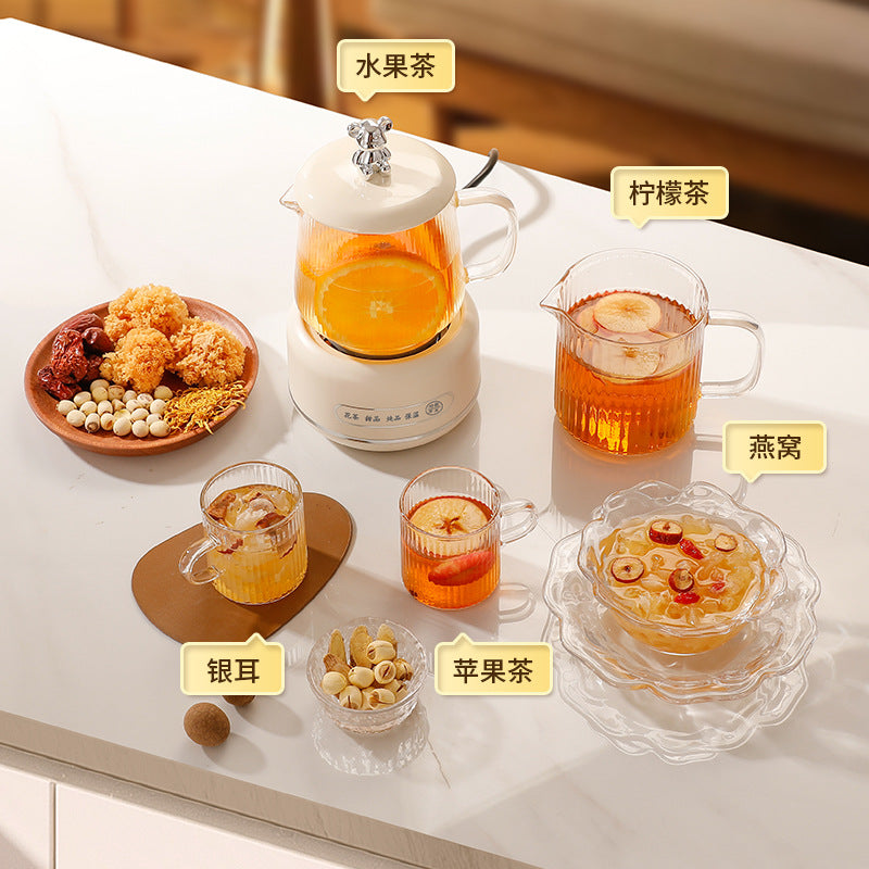 Health Pot Household Multifunctional Full Glass Tea Maker Kettle Small Office Flower Tea Pot Electric Cup Gift