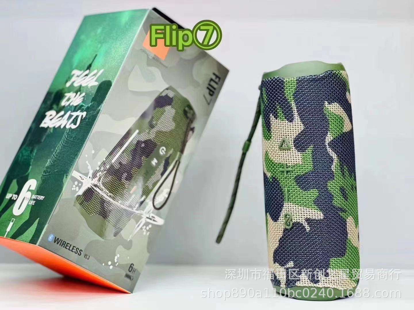 For foreign trade FLIP 60000 flower tube 7 generation bluetooth speaker wireless mini outdoor portable subwoofer waterproof audio