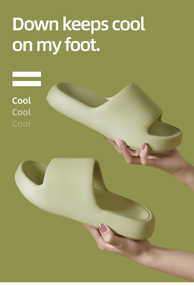 Korean Style Non-Slip Soft-Soled Eva Slippers for Women in Summer Bathroom Bathing Couples Thick-Soled Home Sandals