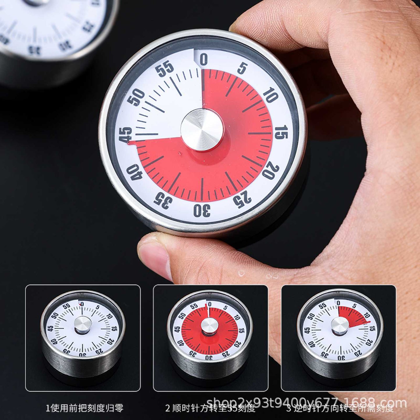 Visual Timer Kitchen Mechanical Timing Learning Children's Kitchen Reminder Magnetic Cooking Stopwatch Alarm Clock