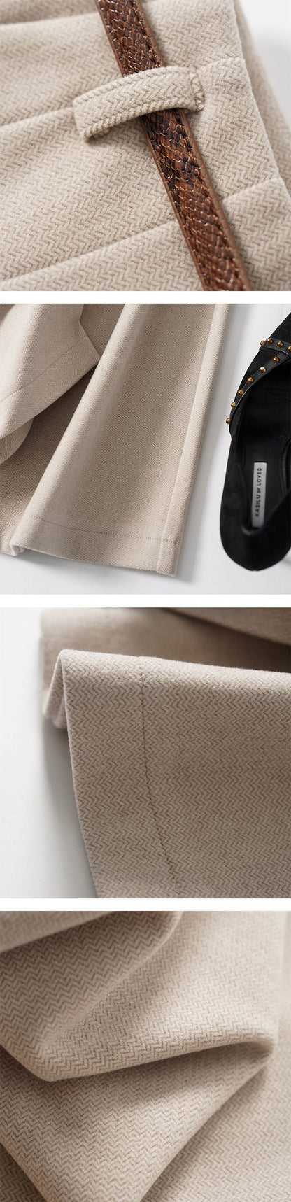 Lazy Style Woolen Pants for Women, New Autumn and Winter Wide-Leg Pants, Long Straight-Leg Pants, Thickened Woolen Casual Pants for Women