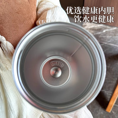 316 stainless steel Lily of the valley coffee cup double vacuum thermos cup high color value outdoor portable accompanying double drinking cup