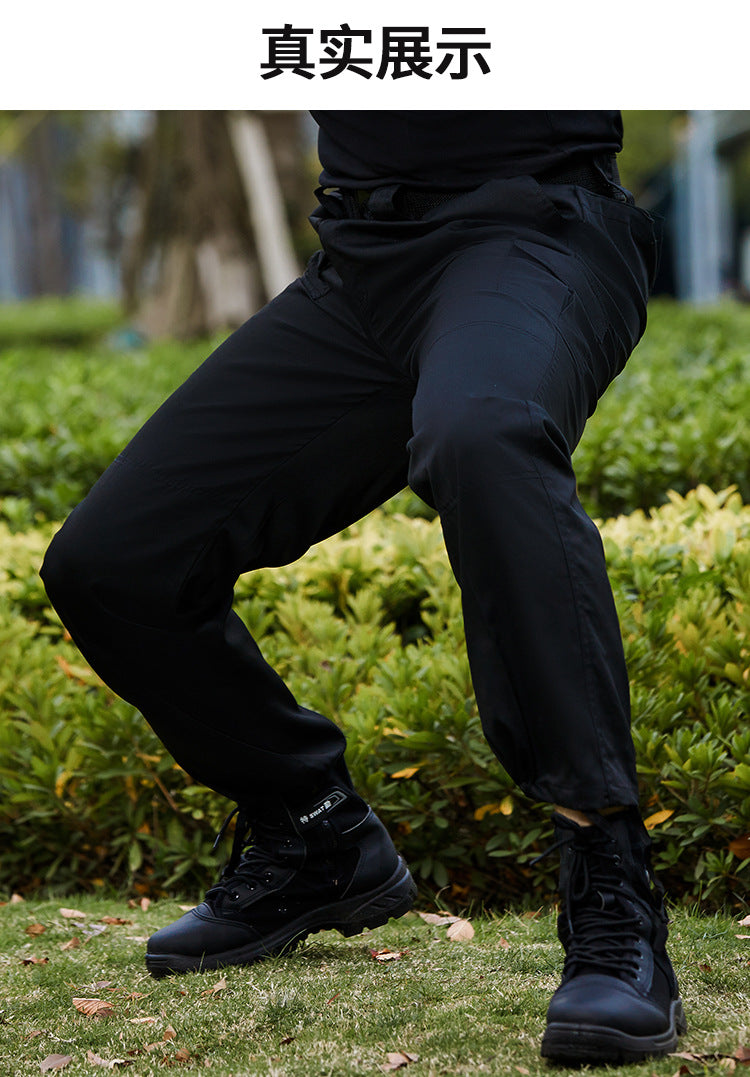 Spring and Autumn Security Training Pants Black Male Military Fan Pants Duty Summer Thin Special Forces Tactical Special Training Overalls