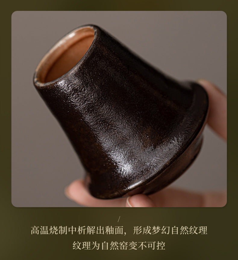 Yao Bian Bamboo Style Ceramic Matcha Four-Piece Set Japanese Matcha Making Tools Tea Bowl Tea Whisk Stand Tea Brush Tea Spoon Accessories