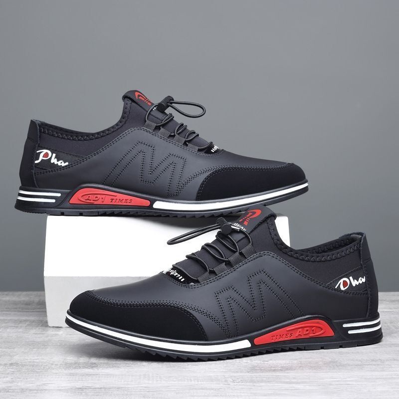 Cowhide New Men's Sports and Casual Shoes with Increased Height, Versatile Youth Trendy Shoes, Soft Leather, Soft Sole, Breathable Leather Shoes for Men