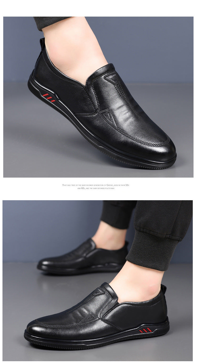 Summer Leather Shoes for Men, Casual Hollow Breathable Clogs, Soft Sole, Soft Mesh Shoes, Foreign Style Men's Shoes, Drop Shipping