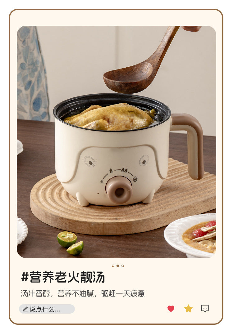 Electric Cooking Pot, Multifunctional Dormitory Small Electric Pot, Electric Hot Pot, Non-Stick Electric Steaming Pot, Noodle Cooking Pot, Electric Hot Pot, European and British Regulations