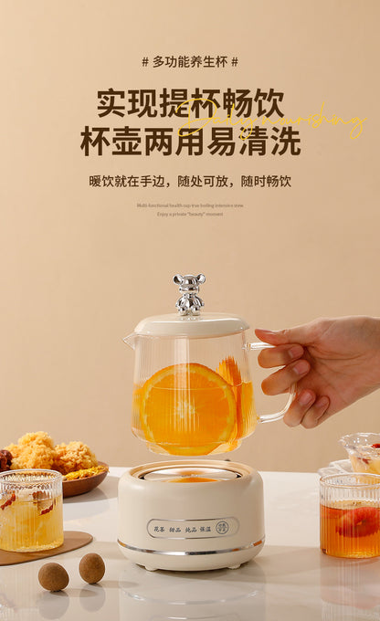 Health Pot Household Multifunctional Full Glass Tea Maker Kettle Small Office Flower Tea Pot Electric Cup Gift