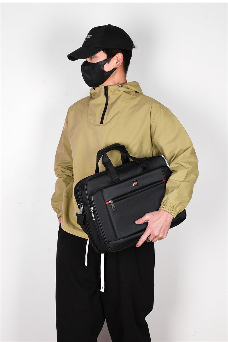 Manufacturer Wholesale Men's Large-Capacity Briefcase Business Trip Laptop Bag Portable Travel Bag Wear-Resistant Business Bag
