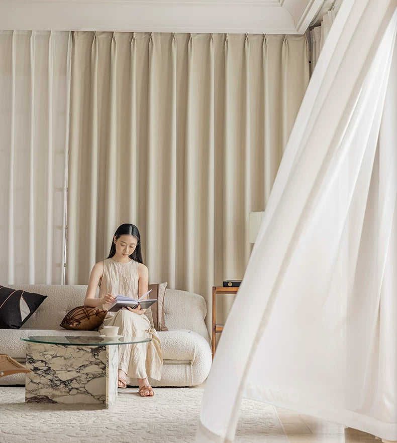 2026 New Summer Blackout Curtain Fabric, Sunshade and Heat Insulation for Living Room and Bedroom, Simple Modern Blackout Curtain Finished Product