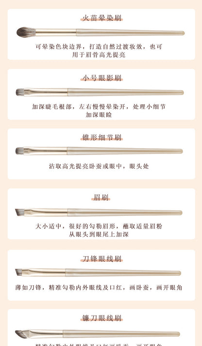 Source Manufacturer Makeup Brush Cangzhou 15 Pieces Gilt Eye Brush Blade Eyebrow Brush