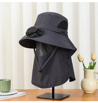 New Sun Hat for Men and Women in Summer, Uv Protection, Neck Protection, Sun Protection, Solar Fan Hat, Outdoor Mountaineering Fisherman Hat
