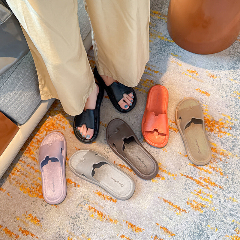 Ins Style Women's 2025 New Popular Slippers Home Internet Celebrity Ladies Sandals Home Indoor Non-Slip Slippers