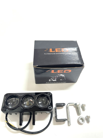 Electric car light super bright LED strong light motorcycle lens headlight shop street light tricycle battery car super bright spot light
